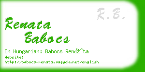 renata babocs business card